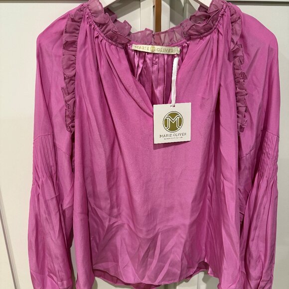 NWT Marie Oliver Silk Top - Picture 1 of 2